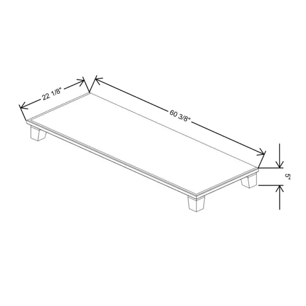 Fabuwood Allure Galaxy Mocha 60 3/8″ W X 5″ H X 22 1/8″ D Shaker Platform With Taper Feet For V60