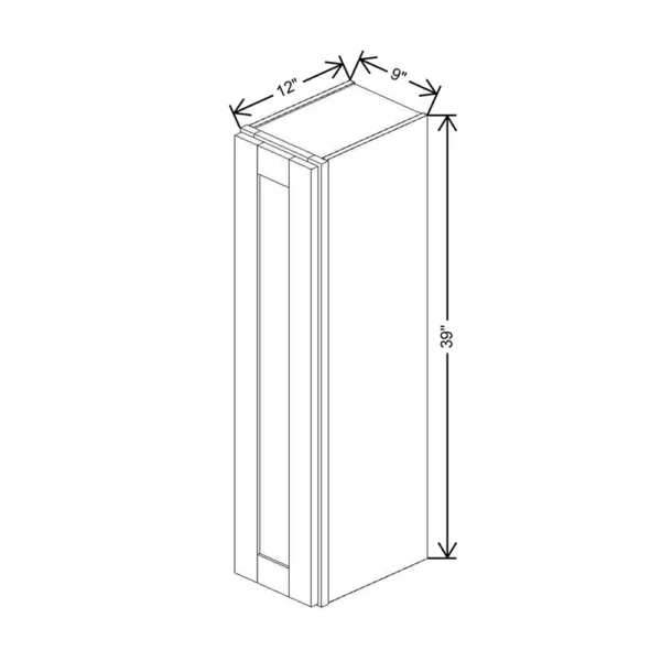 Fabuwood Allure Galaxy Mocha 9″ W X 39″ H X 12″ D  Single Door Wall Cabinet