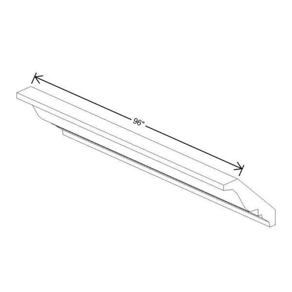 Fabuwood Allure Galaxy Mocha 96″ W X 3 3/8″ H X 2 1/2″ D Large Crown Molding