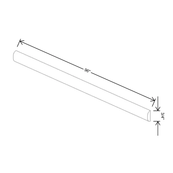 Fabuwood Allure Galaxy Mocha 96″ W X 3/4″ H X 1/4″ D Batten Molding