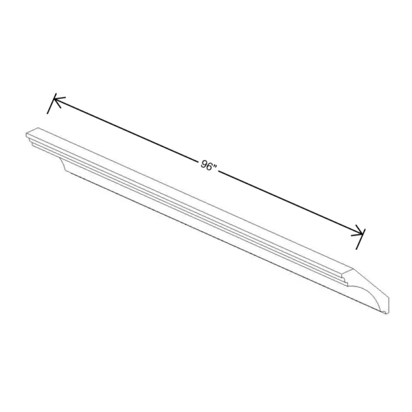 Fabuwood Allure Galaxy Mocha 96″ W X 4 1/2″ H X 4 1/2″ D Large Cove Crown Molding