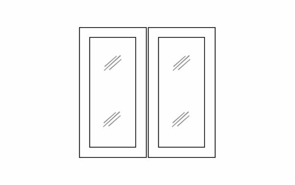 No Mullion Glass Door Set