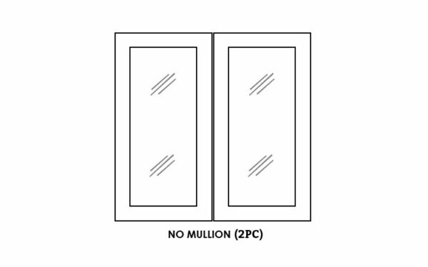 Glass Door Set With Clear Glass – No Mullion