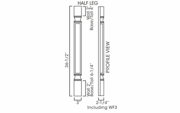 Decor Half Leg Including WF3 Filler (Trimmable)