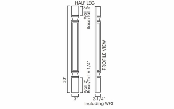 Decor Half Leg Including WF3 Filler (Trimmable)
