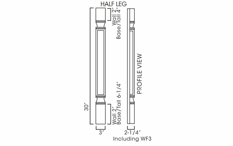 Decor Half Leg Including WF3 Filler (Trimmable)