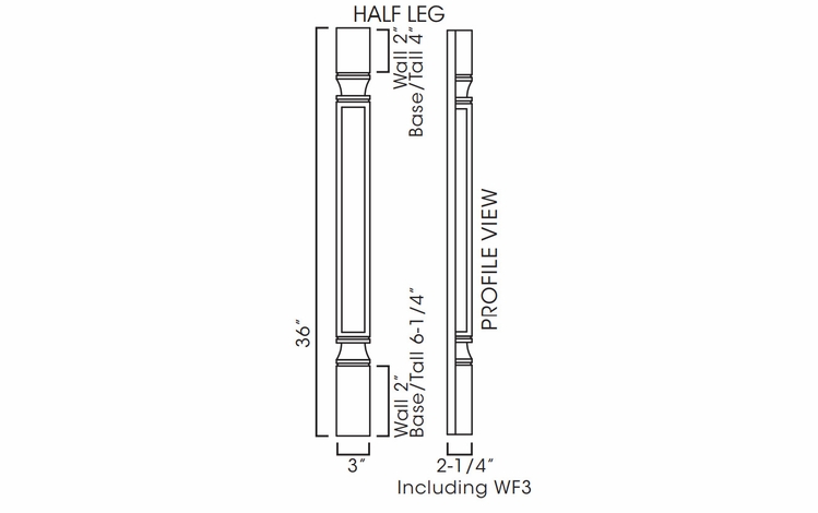Decor Half Leg Including WF3 Filler (Trimmable)