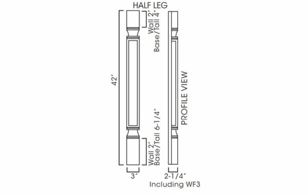 Decor Half Leg Including WF3 Filler (Trimmable)