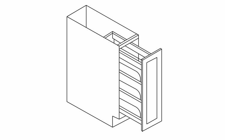 Base Pull Out Cabinet With Spice Rack