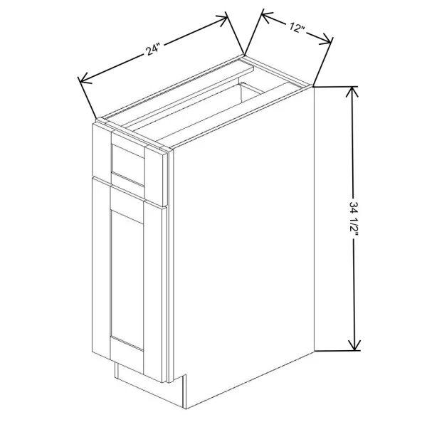 Fabuwood Allure Galaxy Cobblestone 12″ W X 34 1/2″ H X 24″ D Single Door Base Cabinet