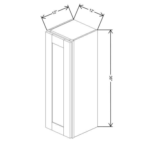 Fabuwood Allure Galaxy Cobblestone 12″ W X 36″ H X 12″ D Single Door Wall Cabinet