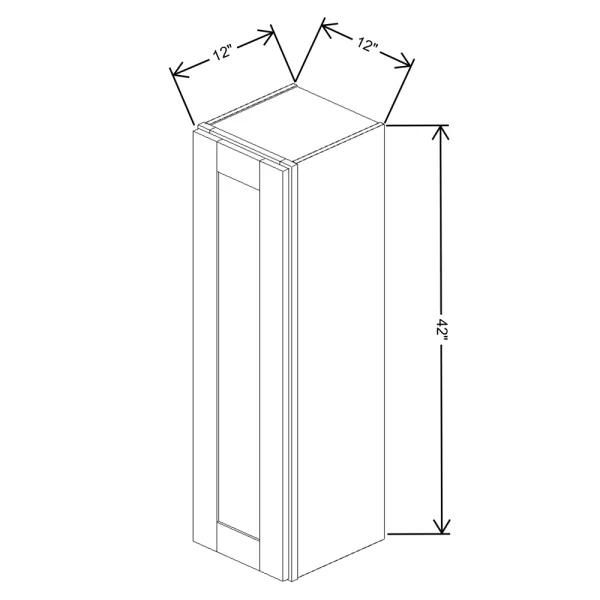 Fabuwood Allure Galaxy Cobblestone 12″ W X 42″ H X 12″ D Single Door Wall Cabinet