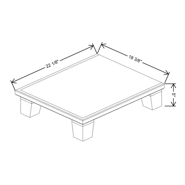 Fabuwood Allure Galaxy Cobblestone 18 3/8″ W X 5″ H X 22 1/8″ D Shaker Platform With Taper Feet For Tp1821