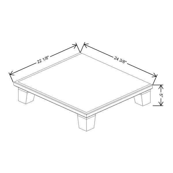 Fabuwood Allure Galaxy Cobblestone 24 3/8″ W X 5″ H X 22 1/8″ D Shaker Platform With Taper Feet For V24