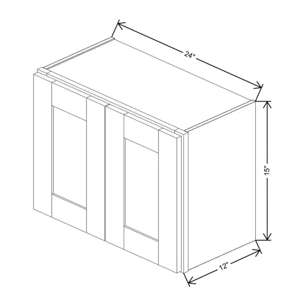 Fabuwood Allure Galaxy Cobblestone 24″ W X 18″ H X 12″ D Double Door Wall Cabinet