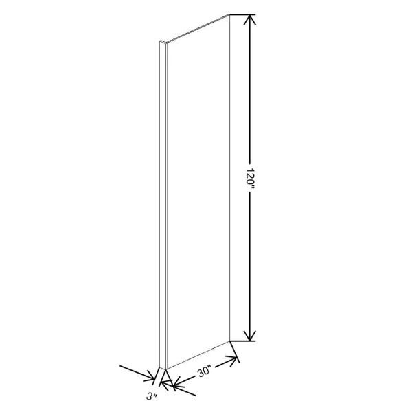 Fabuwood Allure Galaxy Cobblestone 3″ W X 120″ H X 30″ D Refrigerator End Panel