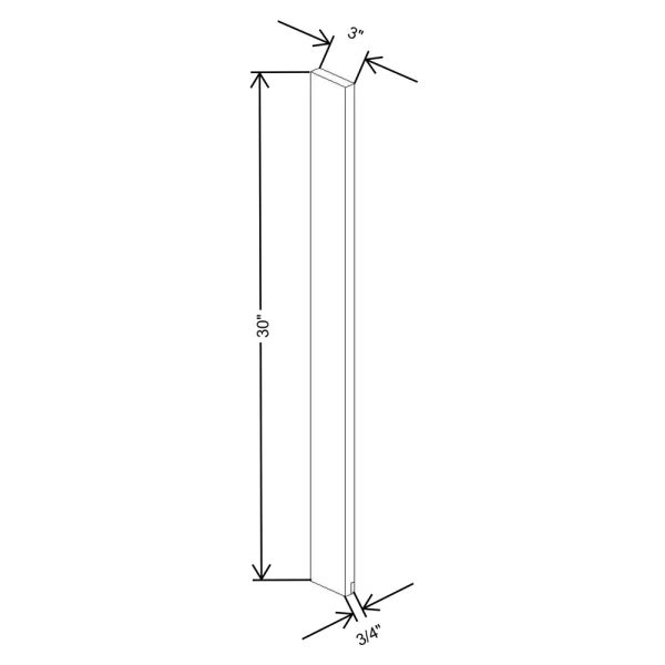 Fabuwood Allure Galaxy Cobblestone 3″ W X 30″ H Wall Filler