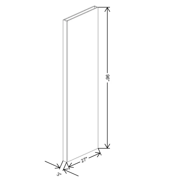 Fabuwood Allure Galaxy Cobblestone 3″ W X 96″ H X 27″ D Tall Column