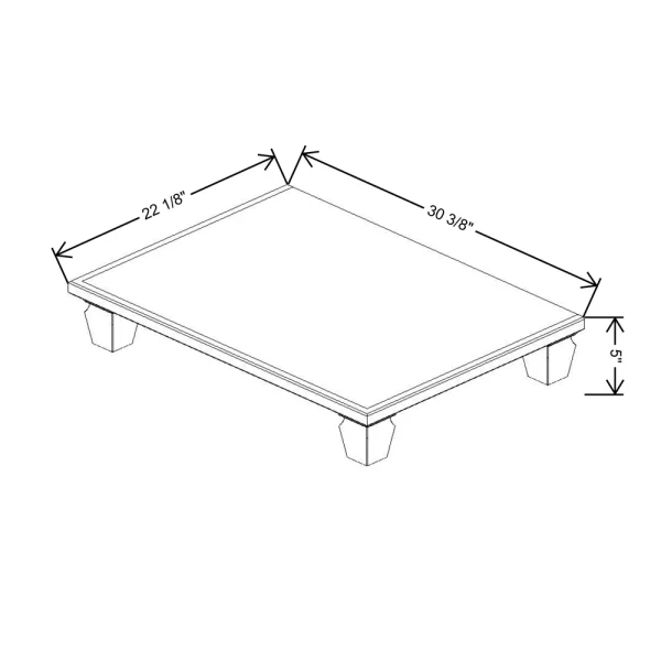 Fabuwood Allure Galaxy Cobblestone 30 3/8″ W X 5″ H X 22 1/8″ D Shaker Platform With Cove Feet For V30
