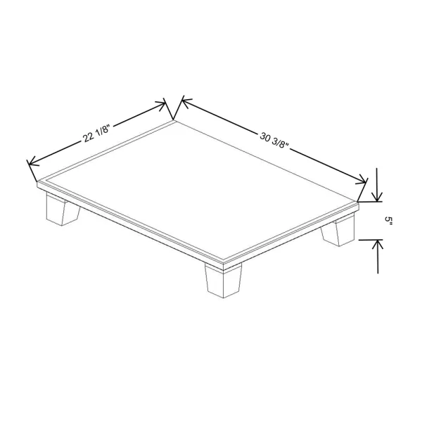 Fabuwood Allure Galaxy Cobblestone 30 3/8″ W X 5″ H X 22 1/8″ D Vera Platform With Taper Feet For V30