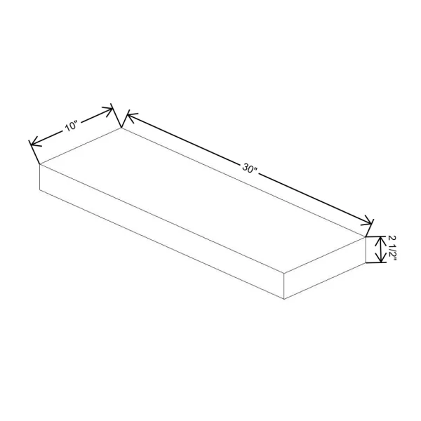 Fabuwood Allure Galaxy Cobblestone 30″ W X 2 1/2″ H X 10″ D Walnut Floating Shelf With Led