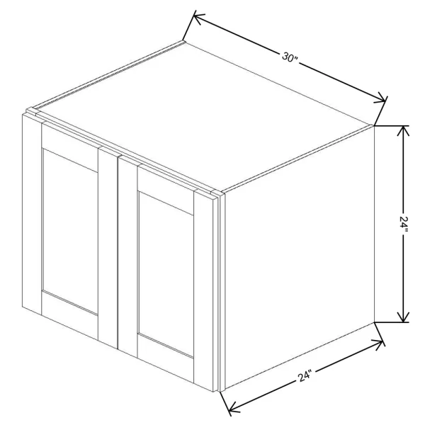 Fabuwood Allure Galaxy Cobblestone 30″ W X 24″ H X 24″ D Double Door Wall Cabinet