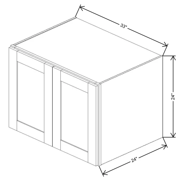 Fabuwood Allure Galaxy Cobblestone 33″ W X 24″ H X 24″ D Double Door Wall Cabinet
