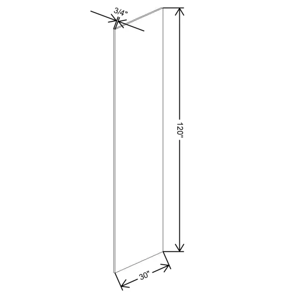 Fabuwood Allure Galaxy Cobblestone 3/4″ W X 120″ H X 30″ D Refrigerator End Panel