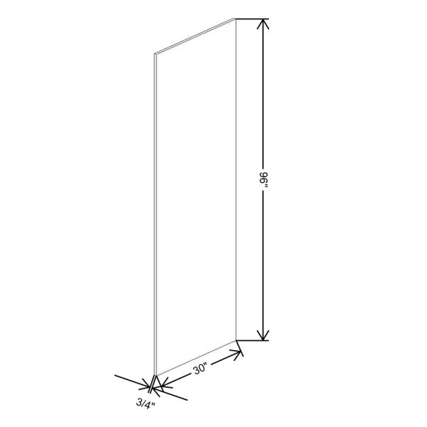 Fabuwood Allure Galaxy Cobblestone 3/4″ W X 96″ H X 30″ D Refrigerator End Panel
