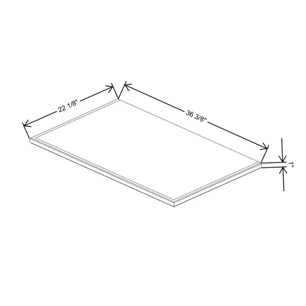 Fabuwood Allure Galaxy Cobblestone 36 3/8″ W X 1″ H X 22 1/8″ D Shaker Platform For V36