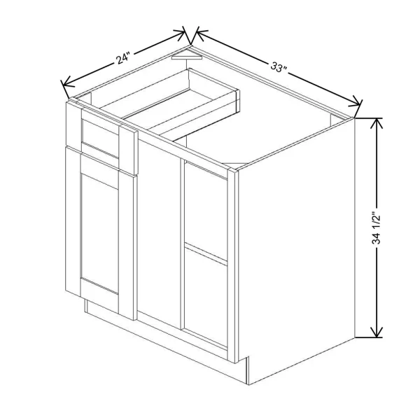Fabuwood Allure Galaxy Cobblestone 39″ To 42″ W X 34 1/2″ H X 24″ D Blind Base Cabinet