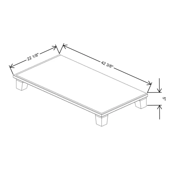Fabuwood Allure Galaxy Cobblestone 42 3/8″ W X 5″ H X 22 1/8″ D Shaker Platform With Taper Feet For V42