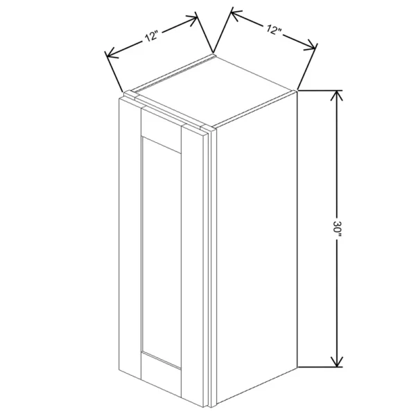 Fabuwood Allure Galaxy Desert Oak 12″ W X 30″ H X 12″ D  Single Door Wall Cabinet