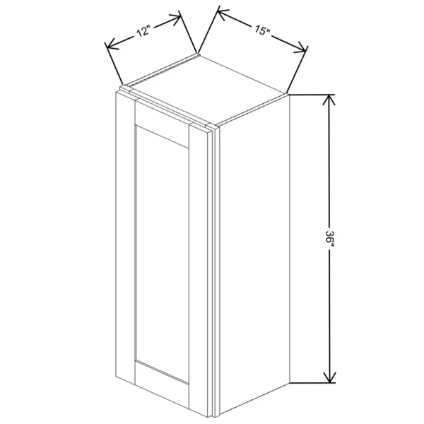 Fabuwood Allure Galaxy Desert Oak 15″ W X 36″ H X 12″ D  Single Door Wall Cabinet