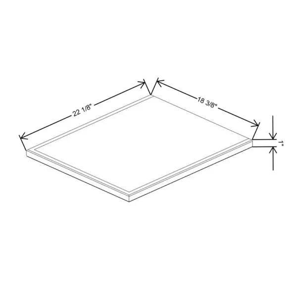 Fabuwood Allure Galaxy Desert Oak 18 3/8″ W X 1″ H X 22 1/8″ D Shaker Platform For TP1821
