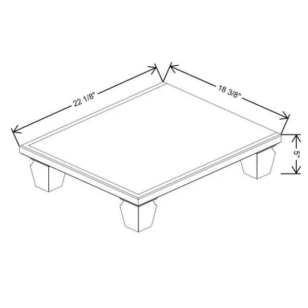 Fabuwood Allure Galaxy Desert Oak 18 3/8″ W X 5″ H X 22 1/8″ D Shaker Platform With Cove Feet For TP1821
