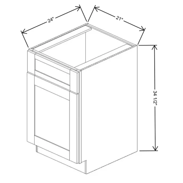 Fabuwood Allure Galaxy Desert Oak 21″ W X 34 1/2″ H X 24″ D Single Door Sink Base Cabinet