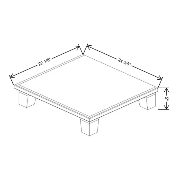 Fabuwood Allure Galaxy Desert Oak 24 3/8″ W X 5″ H X 22 1/8″ D Shaker Platform With Taper Feet For V24