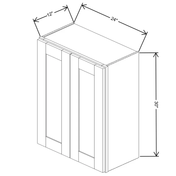 Fabuwood Allure Galaxy Desert Oak 24″ W X 30″ H X 12″ D Double Door Wall Cabinet