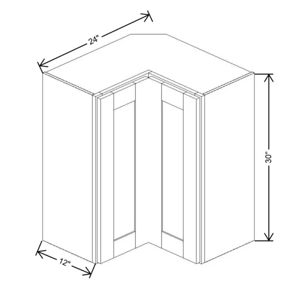 Fabuwood Allure Galaxy Desert Oak 24″ W X 30″ H X 12″ D Square Corner Wall