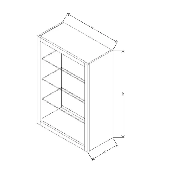 Fabuwood Allure Galaxy Desert Oak 24″ W X 36″ H X 12″ D Wall No Door Cabinet
