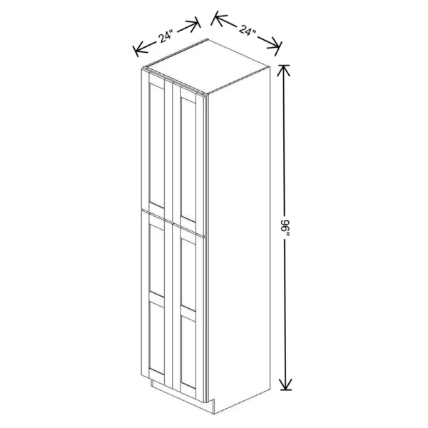 Fabuwood Allure Galaxy Desert Oak 24″ W X 96″ H X 24″ D Tall Pantry Cabinet