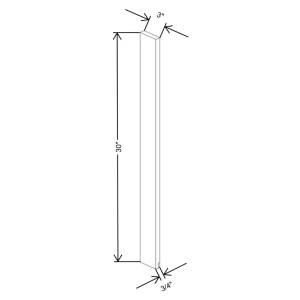 Fabuwood Allure Galaxy Desert Oak 3″ W X 30″ H Wall Filler