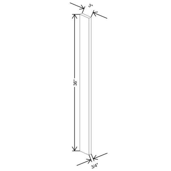 Fabuwood Allure Galaxy Desert Oak 3″ W X 36″ H Wall Filler