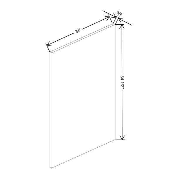 Fabuwood Allure Galaxy Desert Oak 3/4″ W X 34 1/2″ H X 24″ D Base End Panel