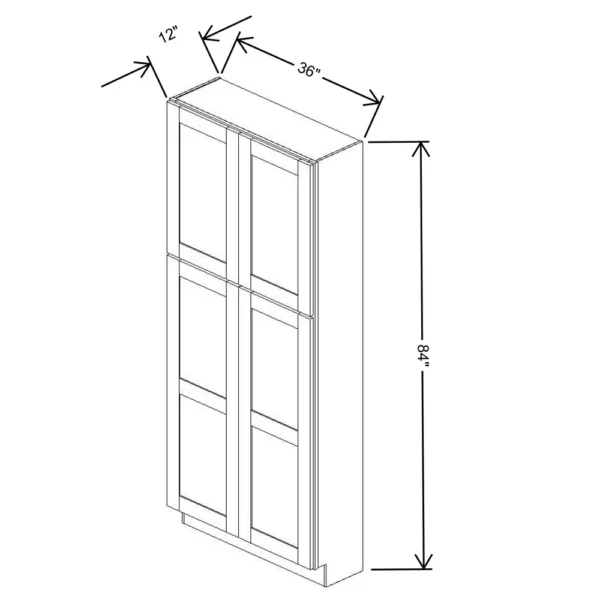 Fabuwood Allure Galaxy Desert Oak 36″ W X 84″ H X 12″ D Tall Pantry Cabinet