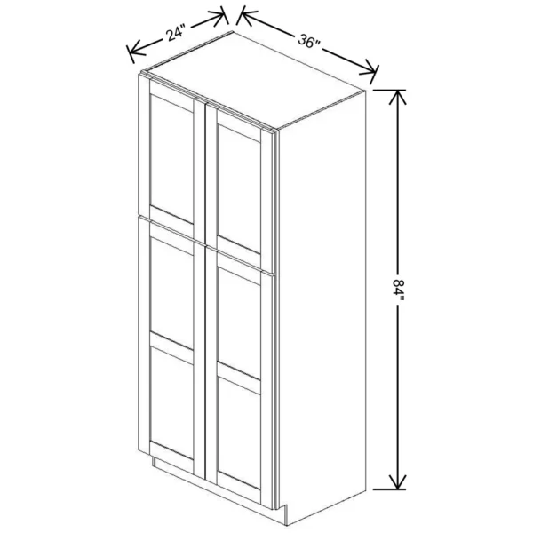 Fabuwood Allure Galaxy Desert Oak 36″ W X 84″ H X 24″ D Tall Pantry Cabinet