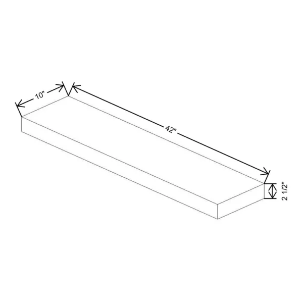Fabuwood Allure Galaxy Desert Oak 42″ W X 2 1/2″ H X 10″ D Timber Floating Shelf