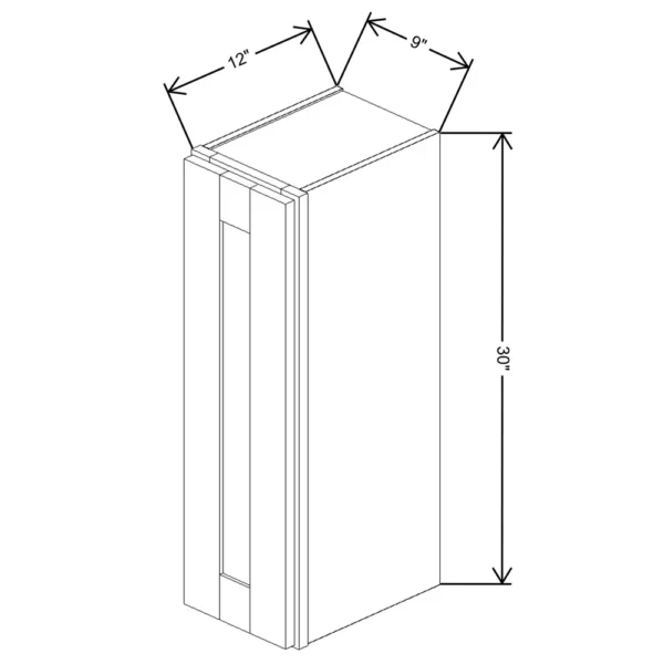 Fabuwood Allure Galaxy Desert Oak 9″ W X 30″ H X 12″ D  Single Door Wall Cabinet