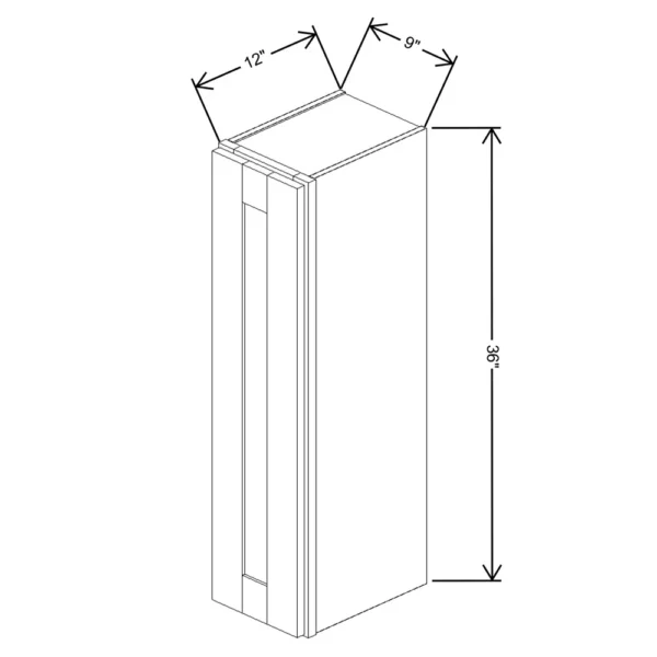 Fabuwood Allure Galaxy Desert Oak 9″ W X 36″ H X 12″ D  Single Door Wall Cabinet